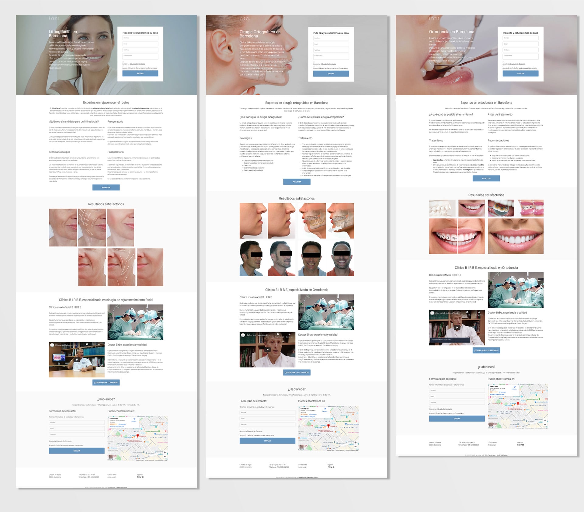 Landing Pages para Clínica Birbe