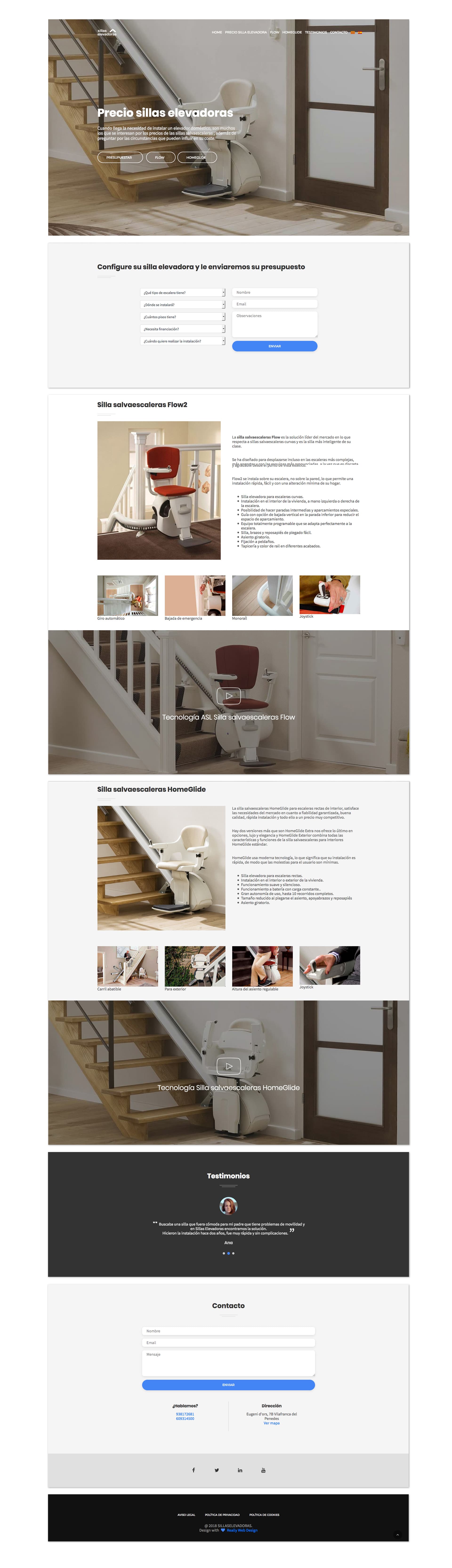 Landing Page para Sillas Elevadoras