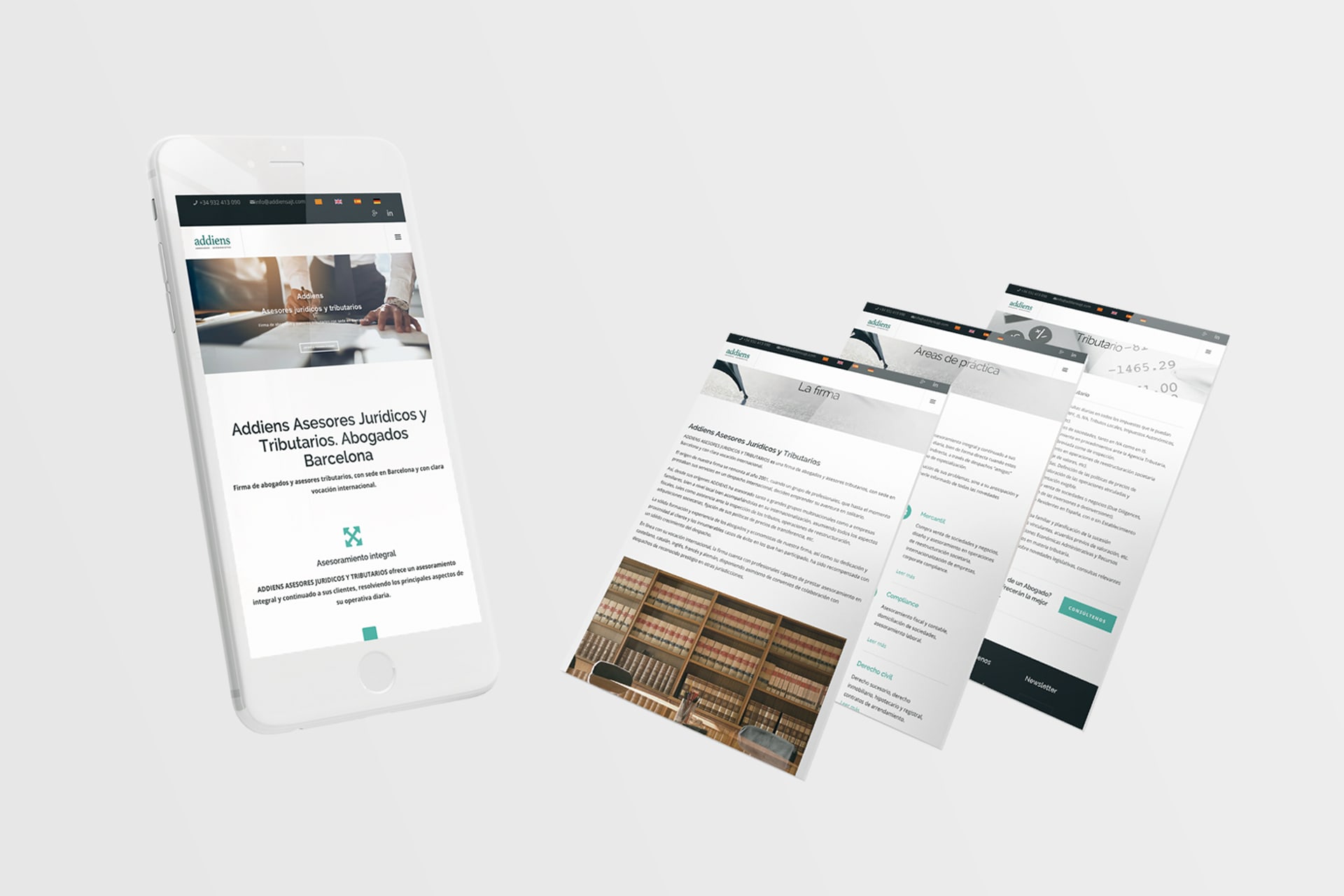 Página web corporativa para Addiens Asesores Jurídicos y Tributarios