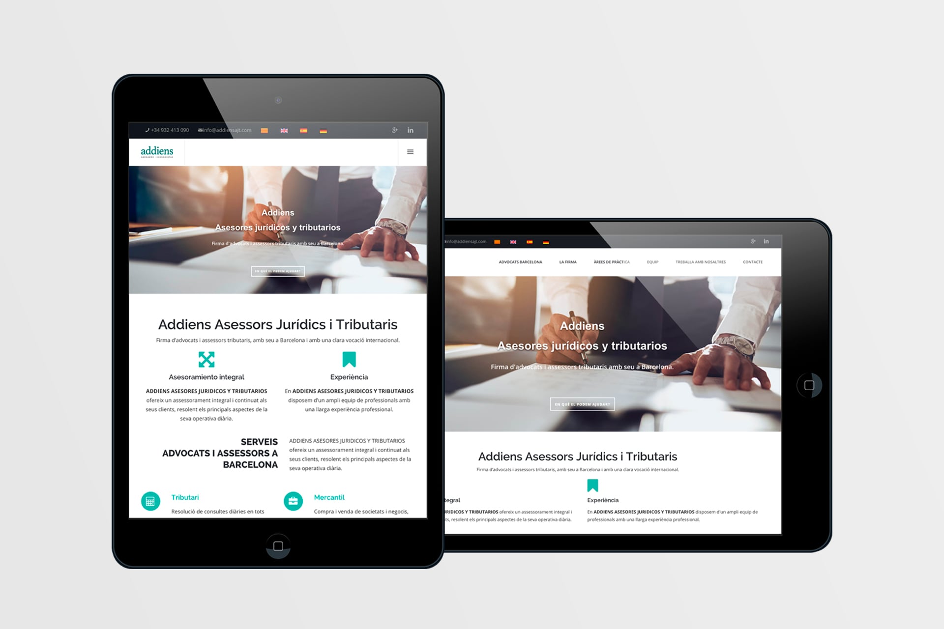 Diseño Web Addiens Asesores Jurídicos y Tributarios